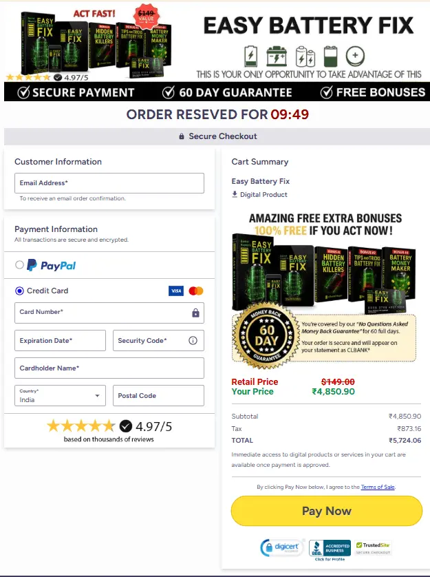 Easy Batter Fix Order